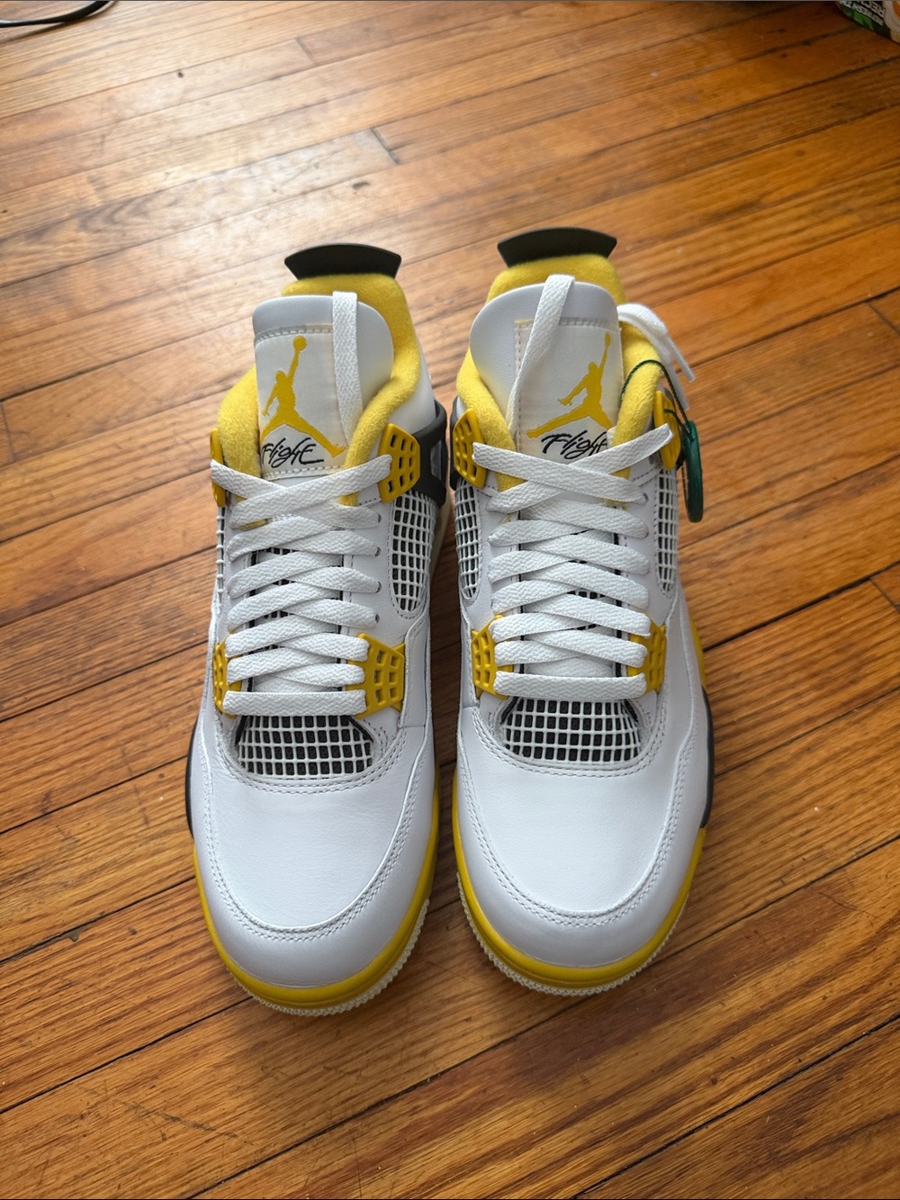 Nike Air Jordan 4 — White & Yellow Men’s Sneakers